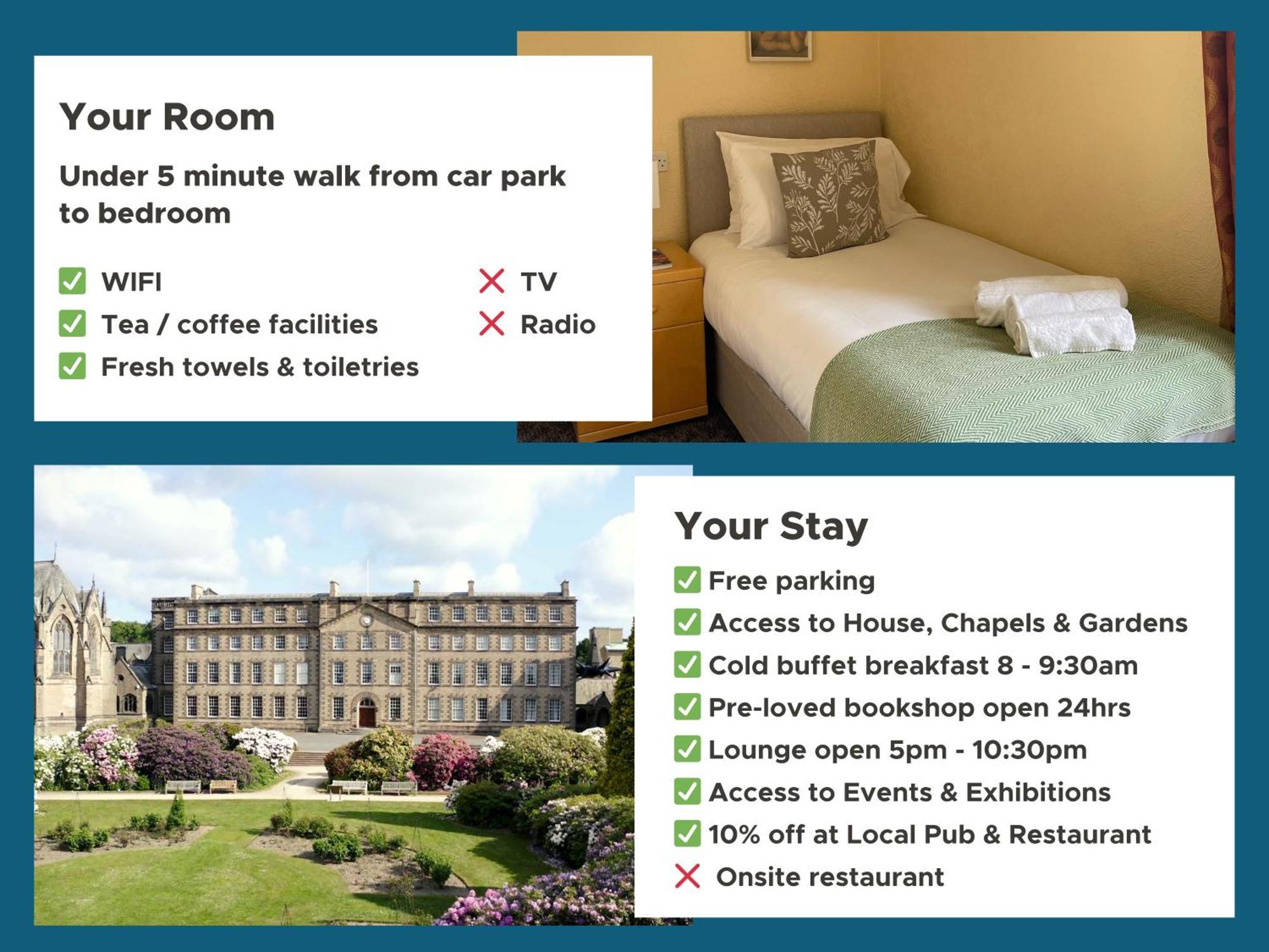 Bed and Breakfast Ushaw Historic House, Chapels & Gardens Дарем Номер фото